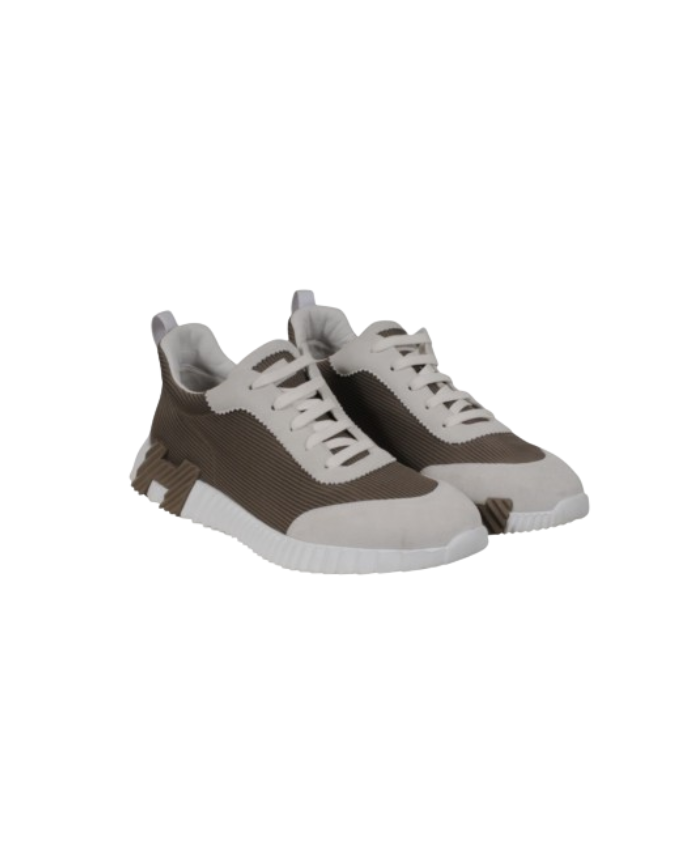 Hermes Bouncing White Brown Logo