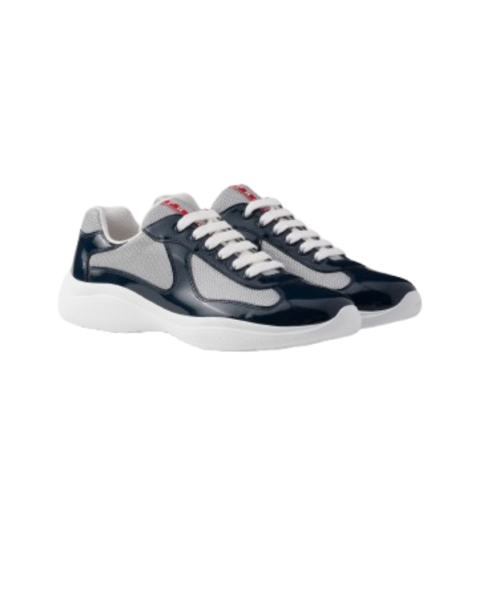 Prada Cups Glimmend Blauw Sneakers