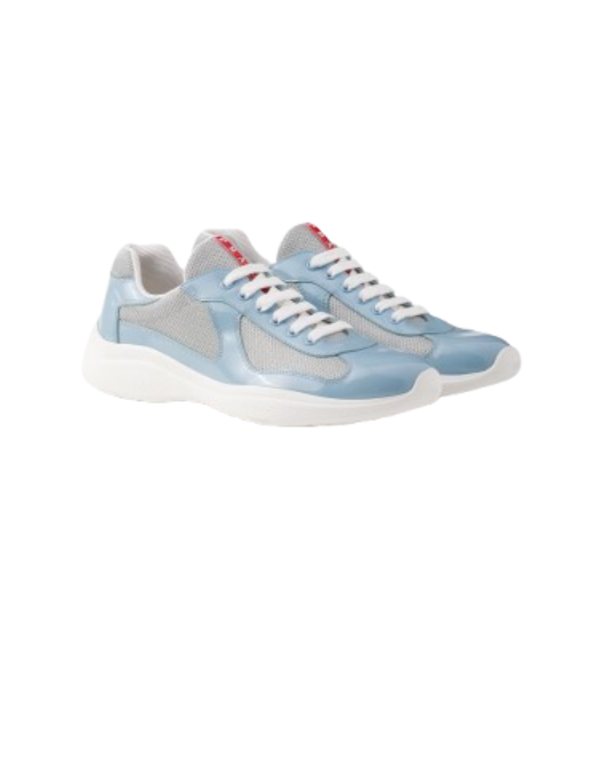 Prada Cups Glimmend Baby Blue Sneakers