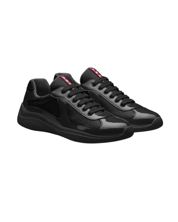 Prada Cups Glimmend Zwart Sneakers