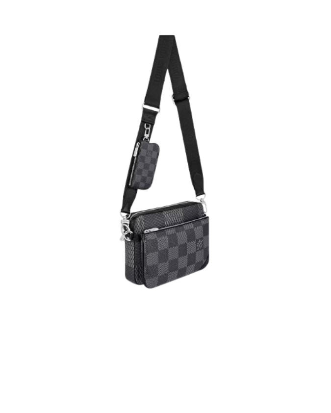 Louis Vuitton Trio Bag Black Grey