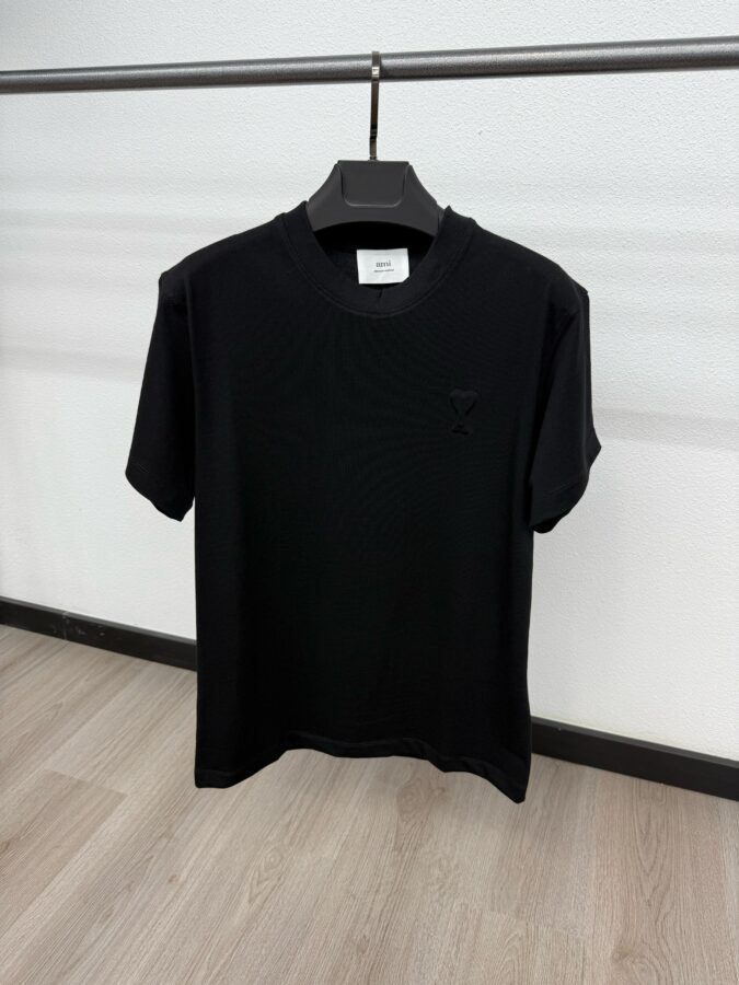 Ami Zwart T-Shirt Small Logo - XXL