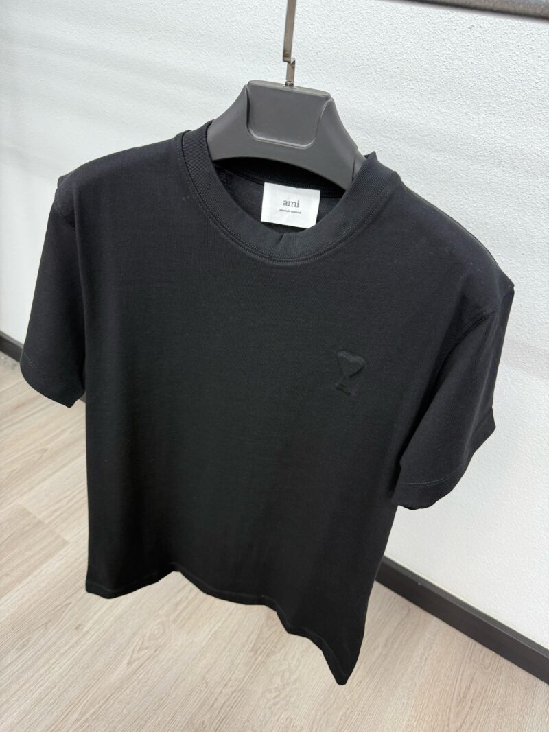 Ami Zwart T-Shirt Small Logo - Afbeelding 2