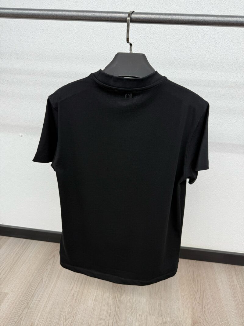 Ami Zwart T-Shirt Small Logo - Afbeelding 3