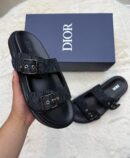 Christian Dior Slippers Aqua Black on Black
