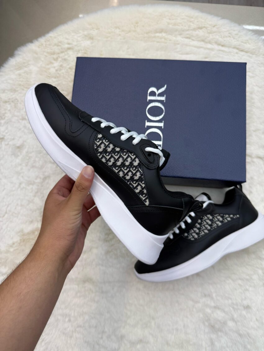 Christian Dior B25 Black White Leather - Afbeelding 2