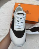 Hermes Bouncing White Brown Logo