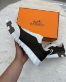 Hermes Bouncing White Brown Logo
