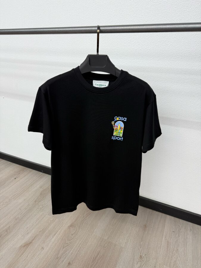 Casablanca Black T-Shirt Tennis - M