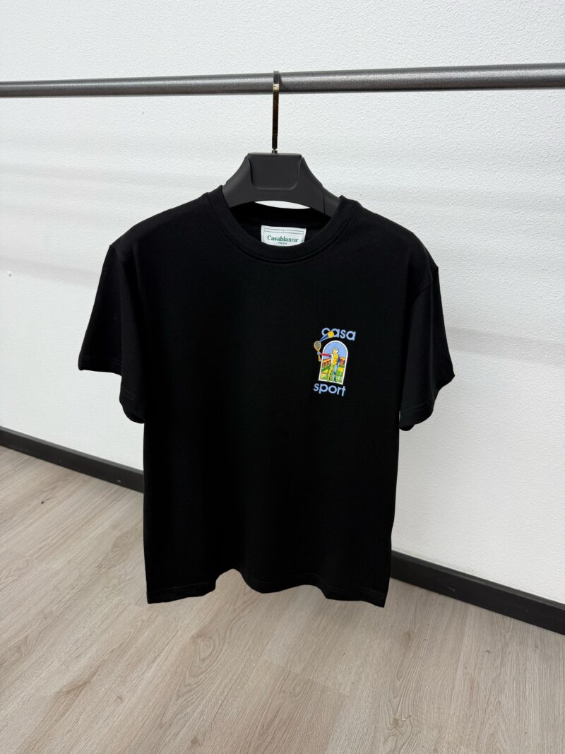 Casablanca Black T-Shirt Tennis