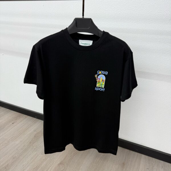 Casablanca Black T-Shirt Tennis - L