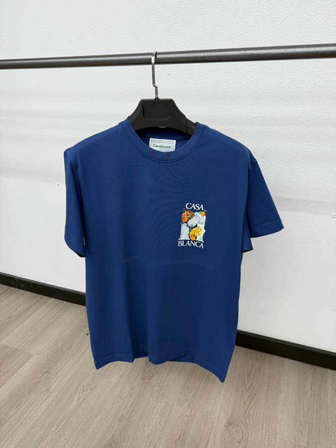 Casablanca Broken T-Shirt Blue - L