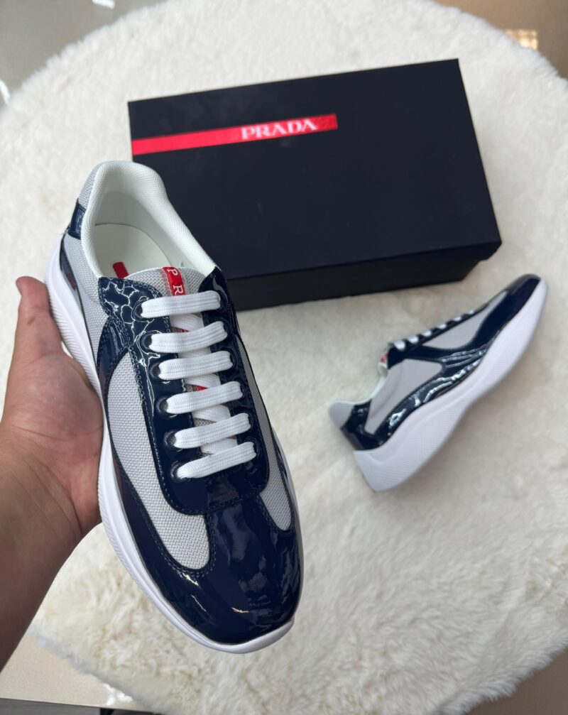 Prada Cups Glimmend Blauw Sneakers - Afbeelding 3