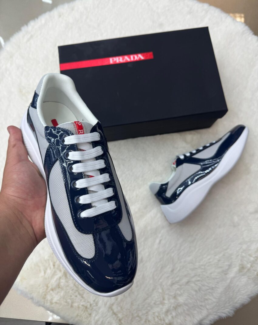 Prada Cups Glimmend Blauw Sneakers - Afbeelding 3