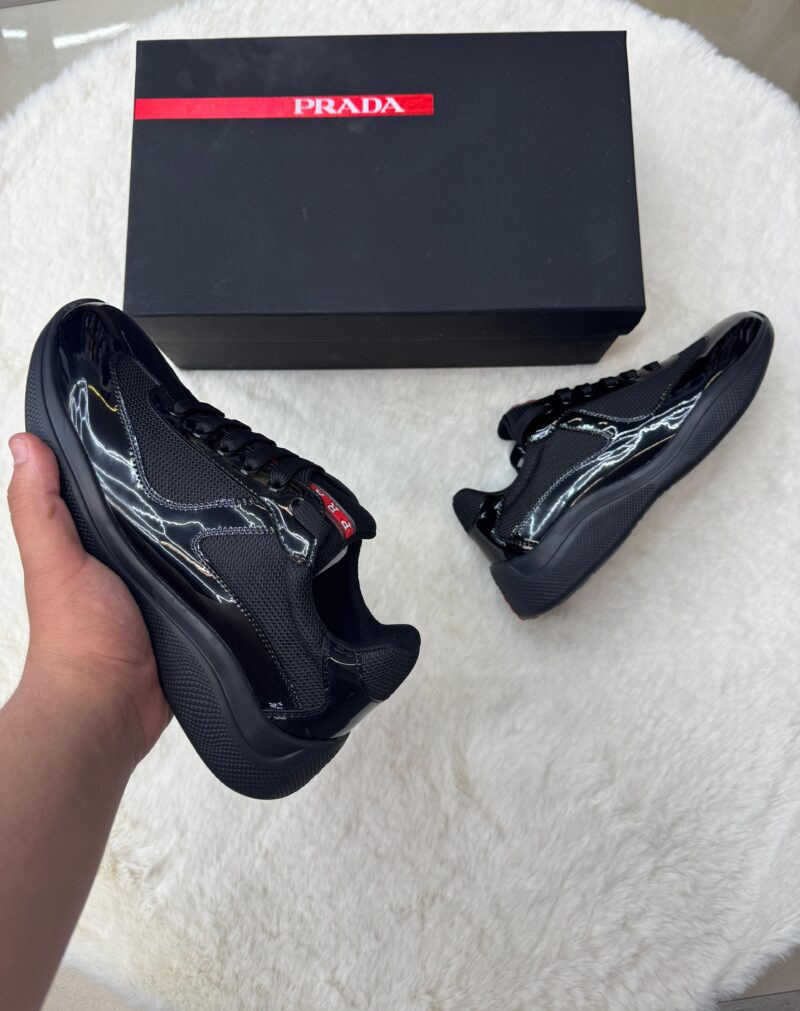 Prada Cups Glimmend Zwart Sneakers - Afbeelding 2