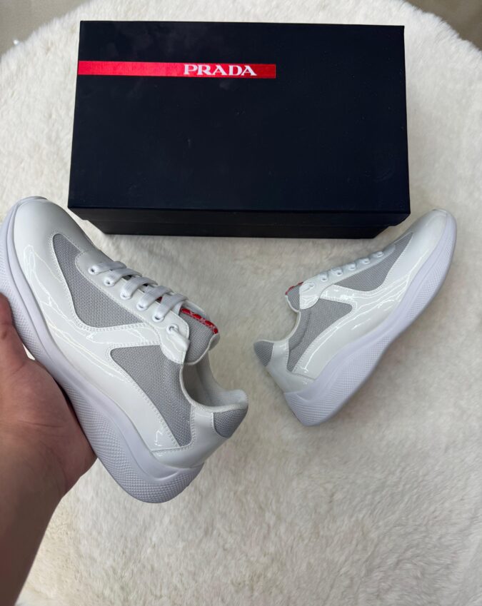 Prada Cups Glimmend Wit Sneakers - 44