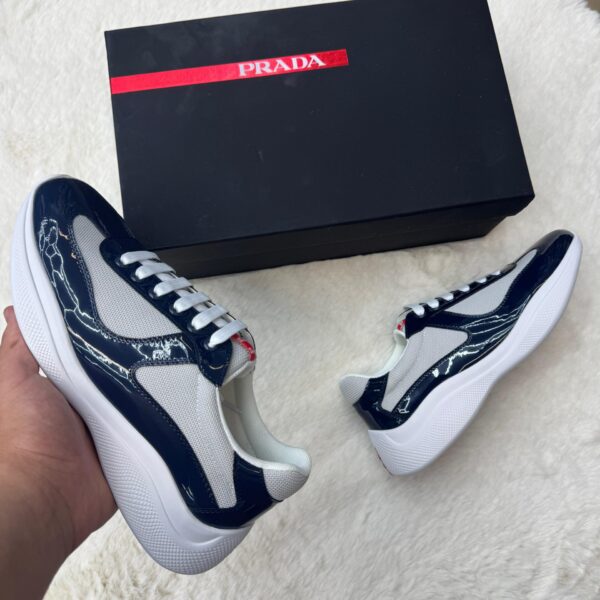 Prada Cups Glimmend Blauw Sneakers - 45