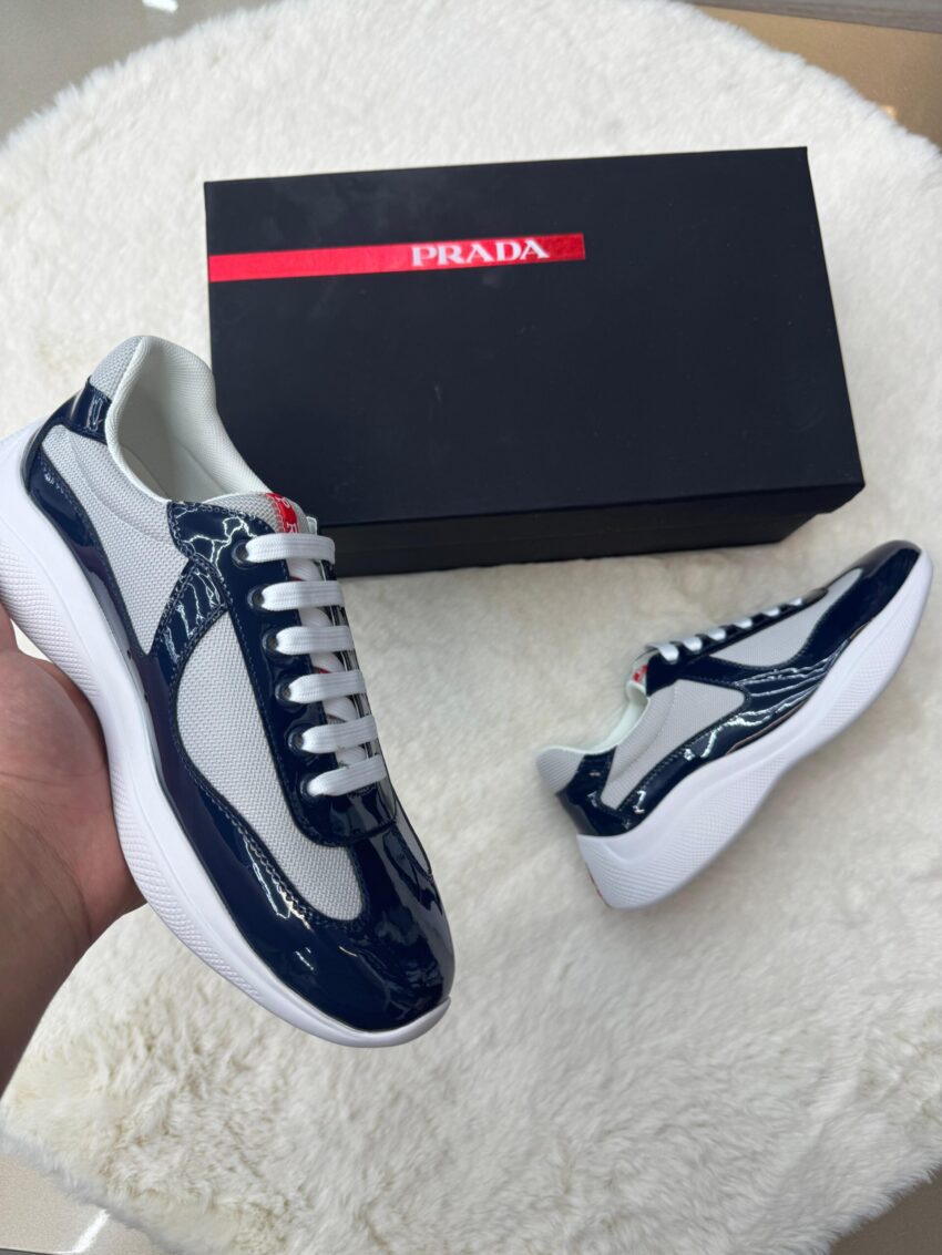 Prada Cups Glimmend Blauw Sneakers - Afbeelding 2