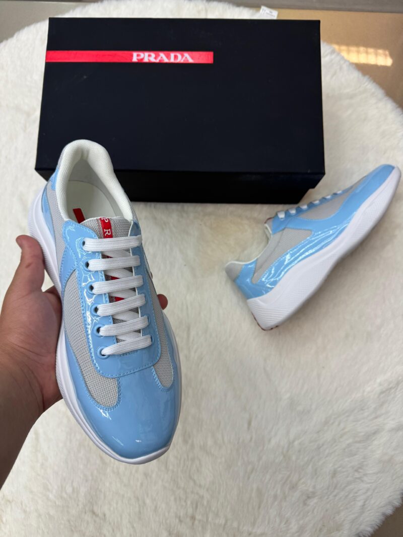 Prada Cups Glimmend Baby Blue Sneakers - Afbeelding 3