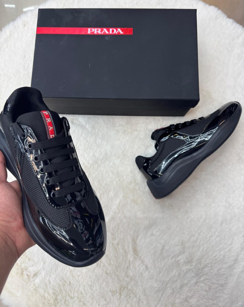 Prada Cups Glimmend Zwart Sneakers - Afbeelding 3