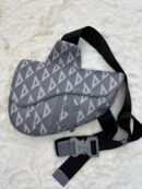 Christian Dior Canvas Saddle Bag Grey