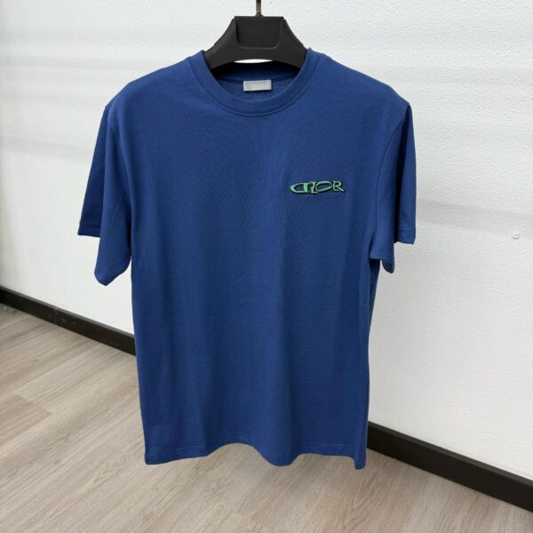 Christian Dior Tshirt Dark Blue Green Logo - S
