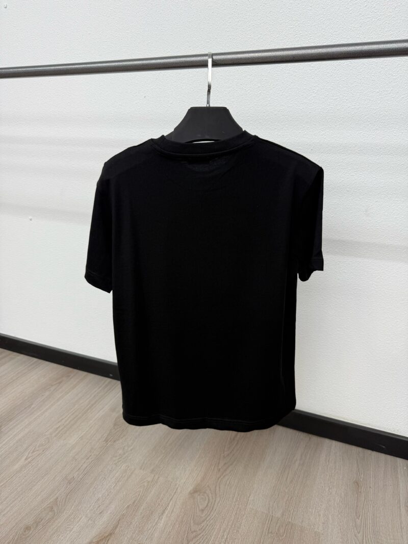 Christian Dior Grey Logo Zwarte T-Shirt - Afbeelding 2