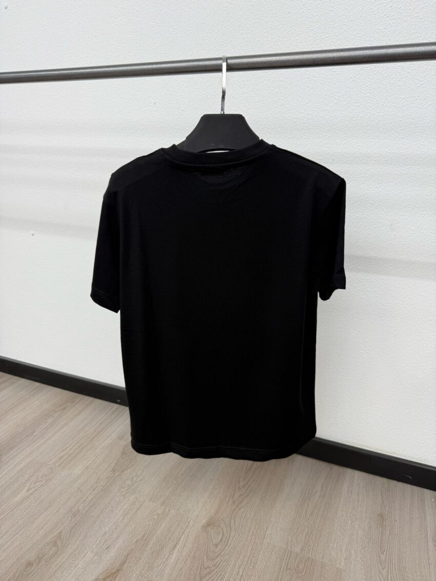 Christian Dior Grey Logo Zwarte T-Shirt - Afbeelding 2