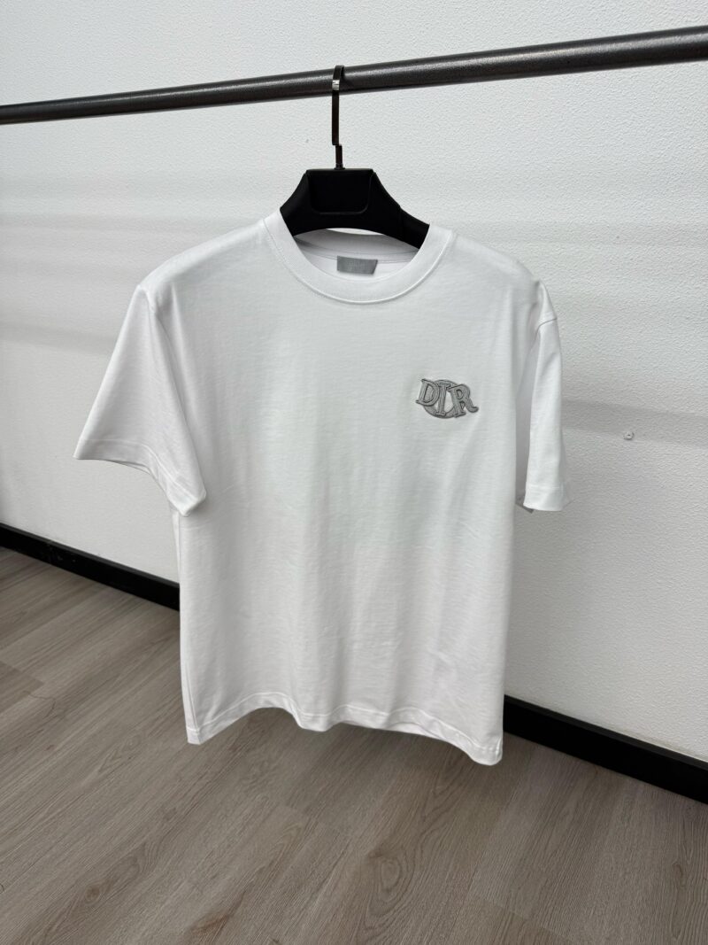 Christian Dior Grey Logo Witte T-Shirt