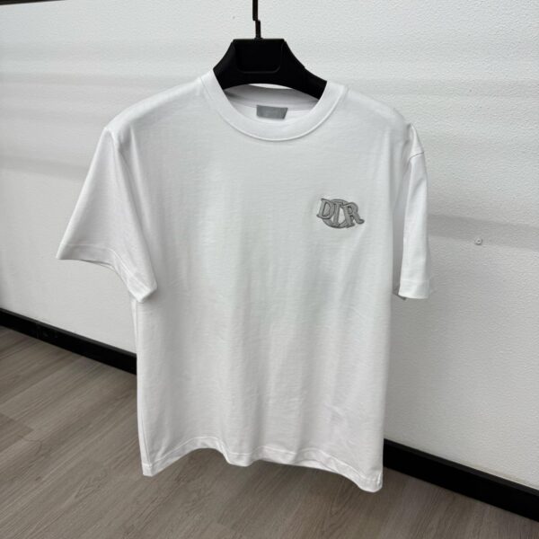 Christian Dior Grey Logo Witte T-Shirt