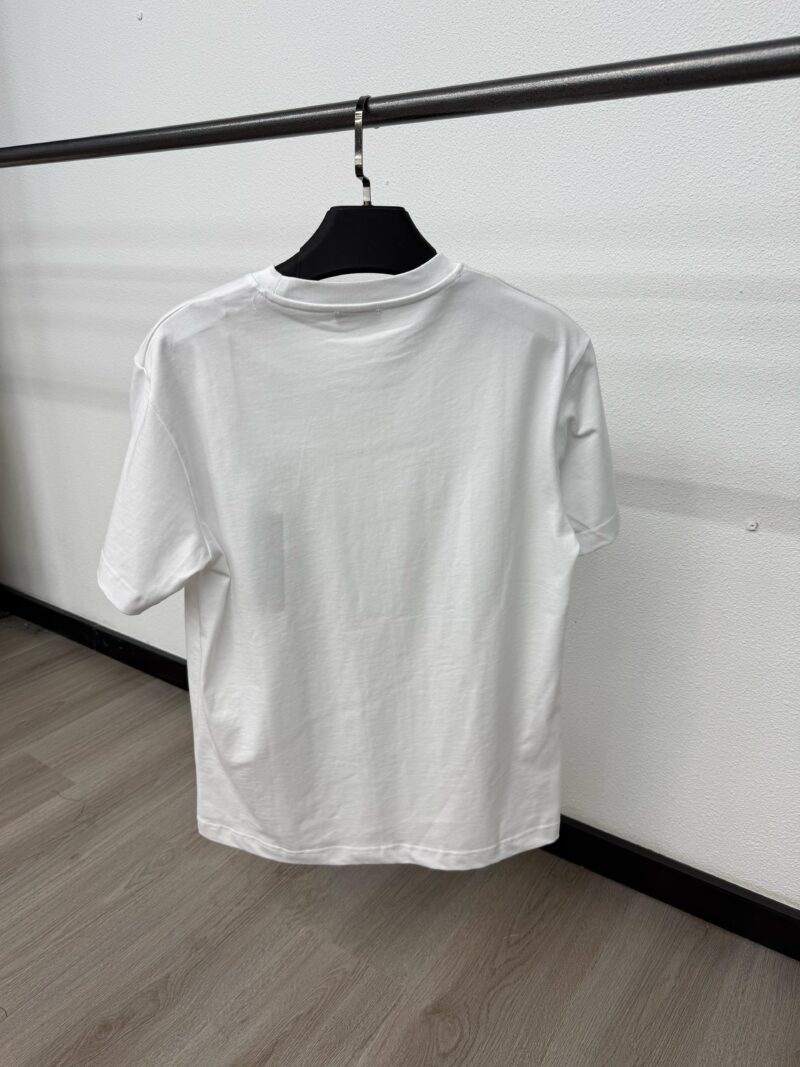 Christian Dior Grey Logo Witte T-Shirt - Afbeelding 2