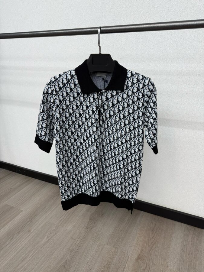 Christian Dior Oblique Polo Dark Blue - M