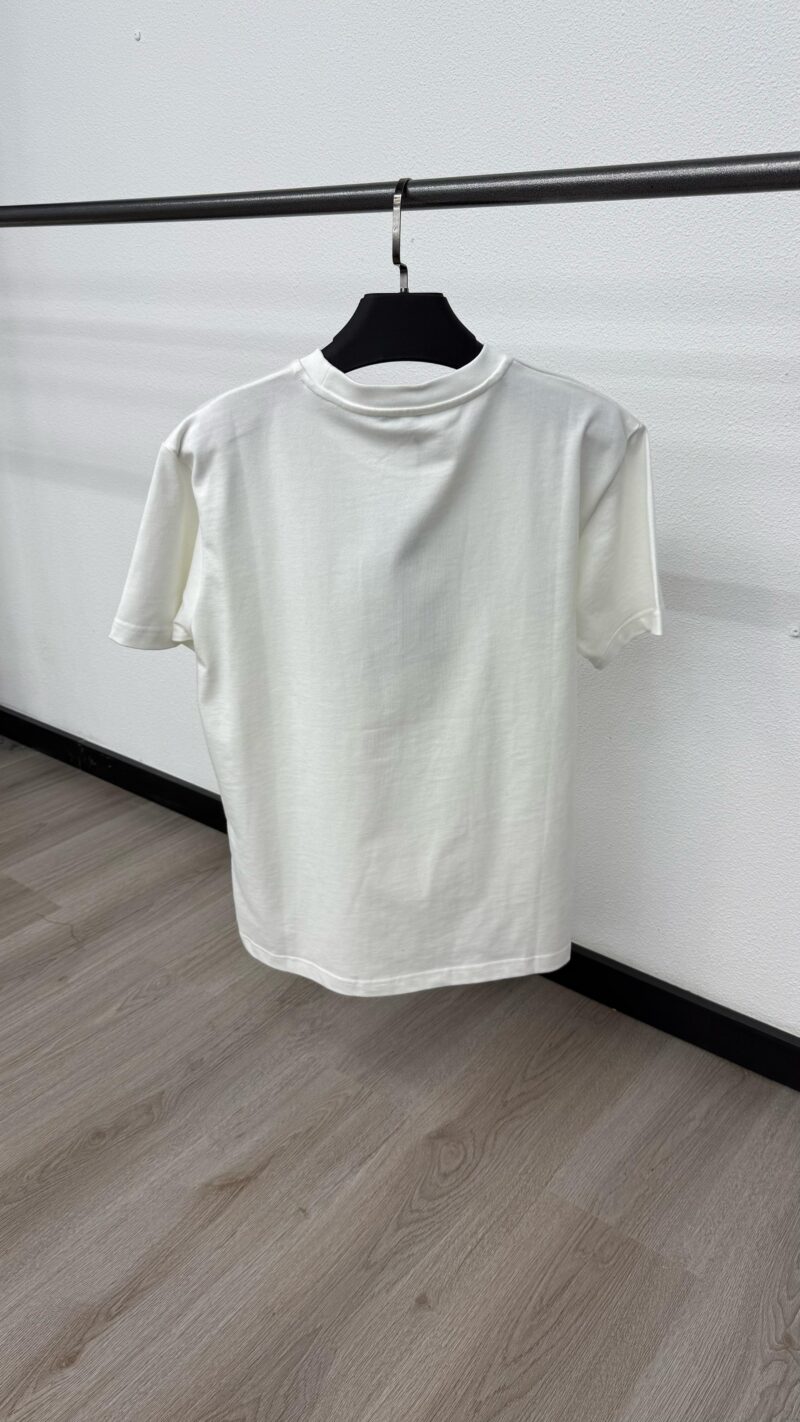 Christian Dior Schuingedrukt Logo White T-Shirt - Afbeelding 2