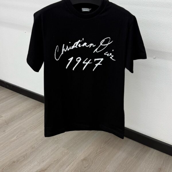 Christian Dior Schuingedrukt Logo Black T-Shirt - XXL