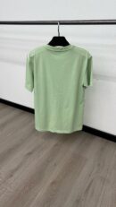 Christian Dior Schuingedrukt Logo Mintgroen T-Shirt