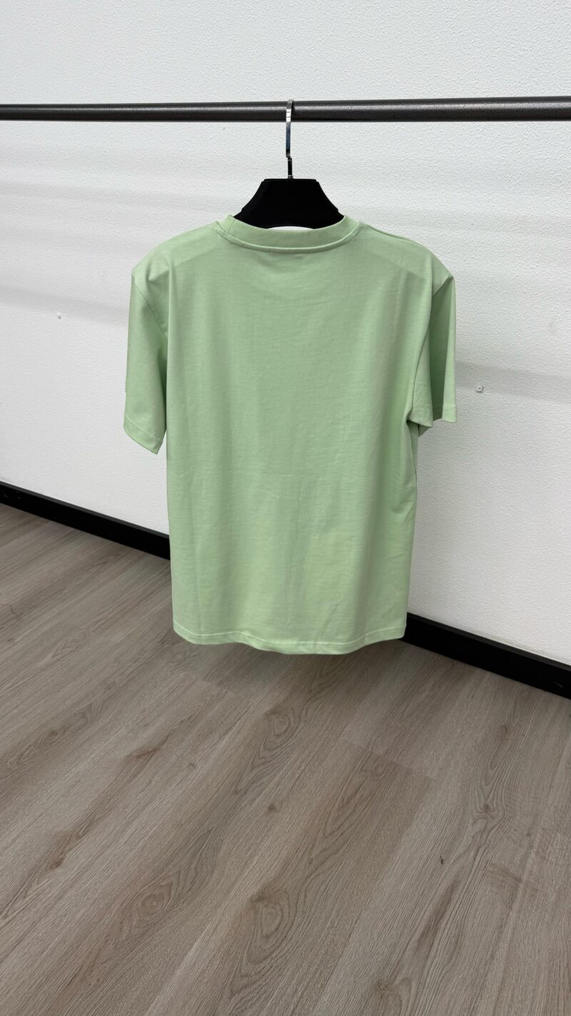 Christian Dior Schuingedrukt Logo Mintgroen T-Shirt - Afbeelding 2