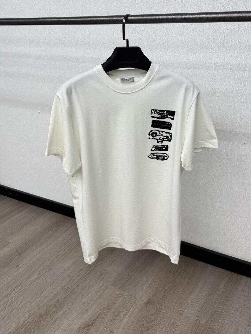 Christian Dior Verticaal White T-Shirt