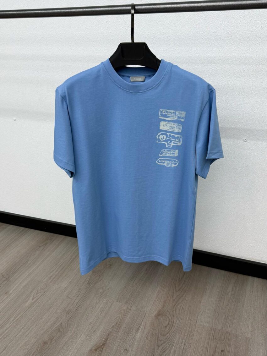 Christian Dior Verticaal Blue T-Shirt