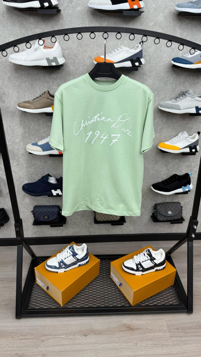 Christian Dior Schuin Mint Green T-Shirt