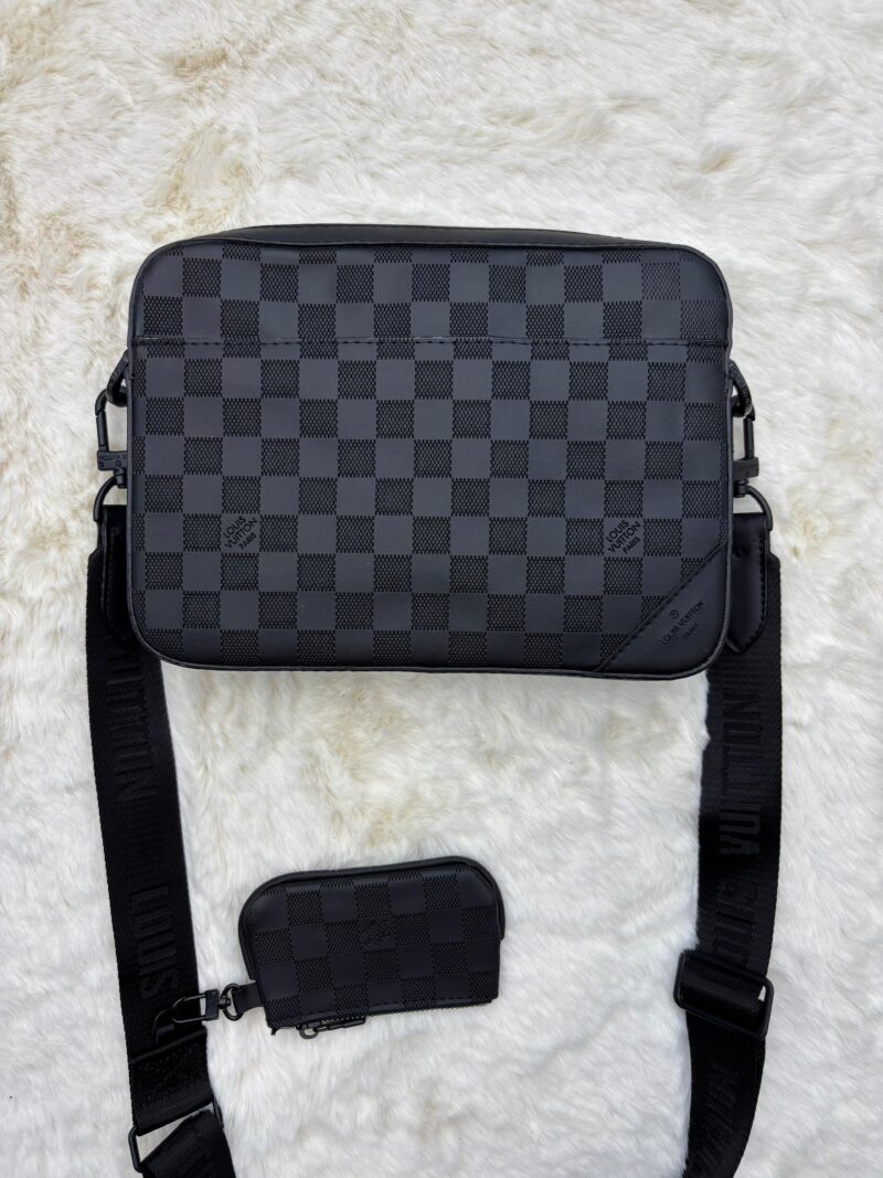 Louis Vuitton Duo Messenger Bag Black on Black