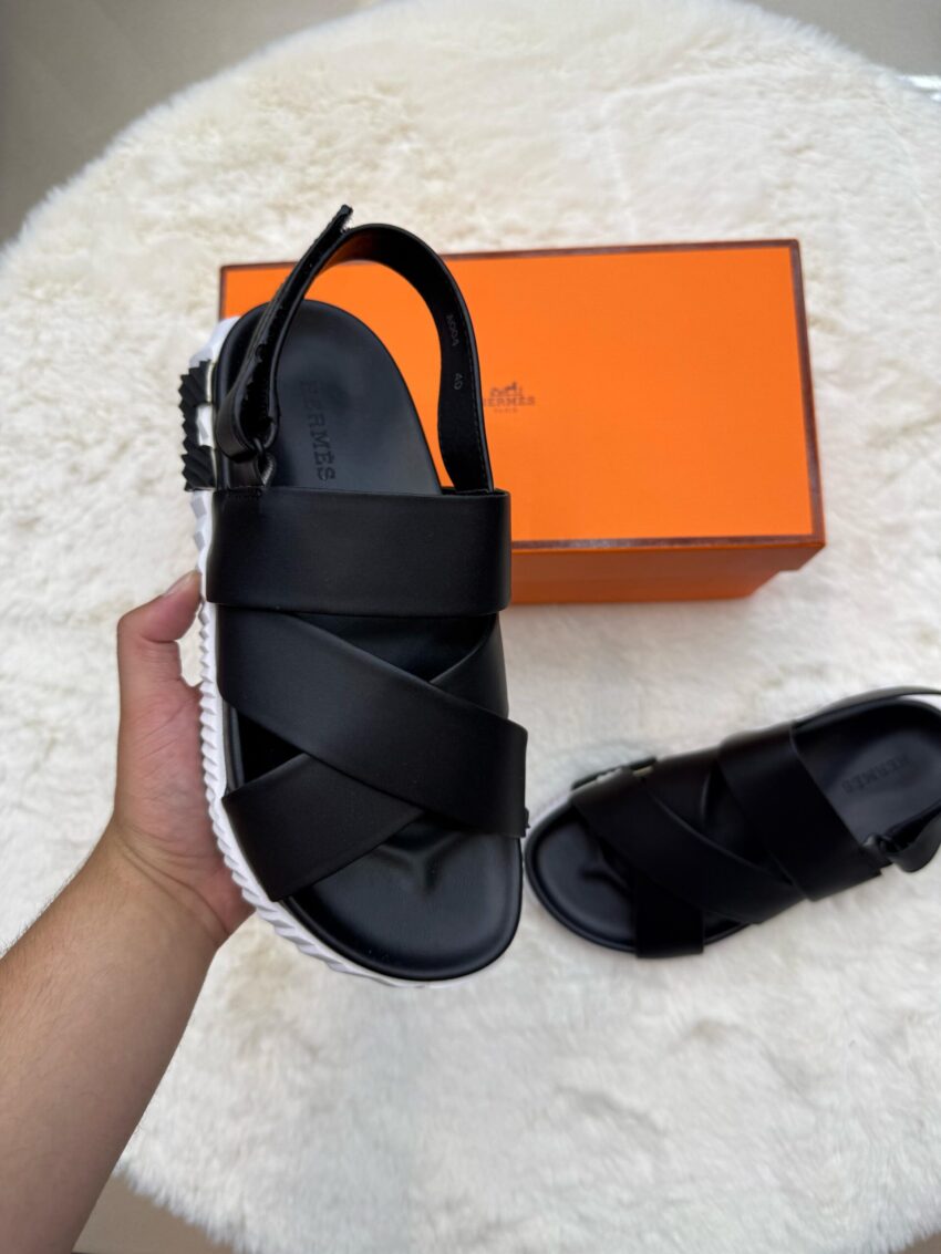 Hermes Genius Sandal Black White - Afbeelding 2