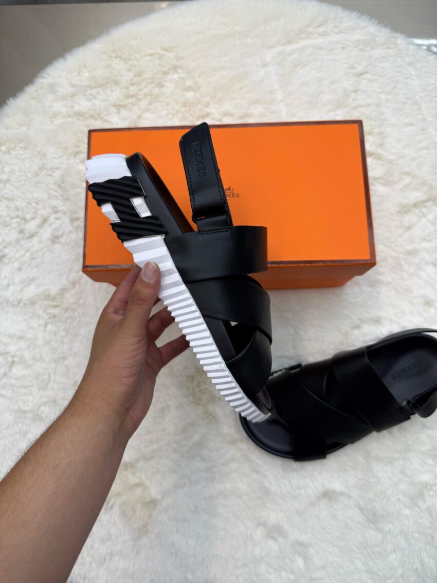 Hermes Genius Sandal Black White - Afbeelding 3