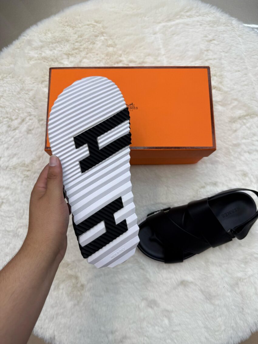 Hermes Genius Sandal Black White - Afbeelding 5