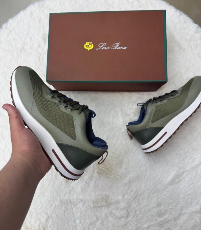 Loro Piana Week-End Walk In Sneakers Green - 46