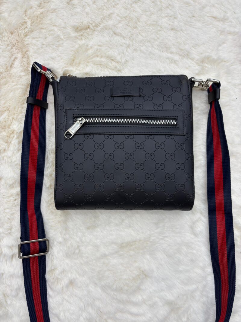 Gucci Black Leather Small Messenger Bag