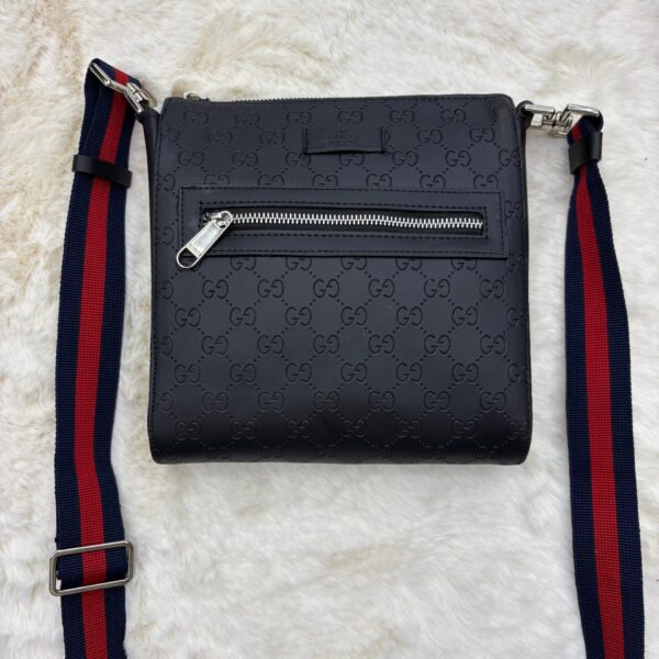 Gucci Black Leather Small Messenger Bag