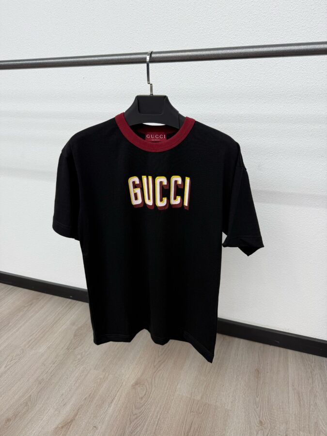 Gucci MID Logo Black T-Shirt - XXL