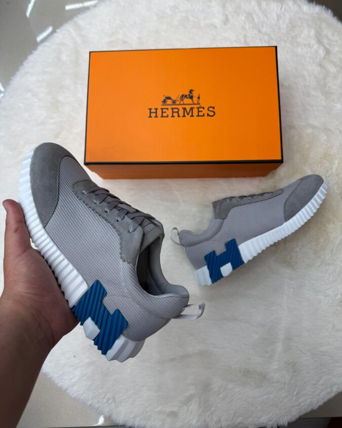 Hermes Bouncing Grey Blue Logo