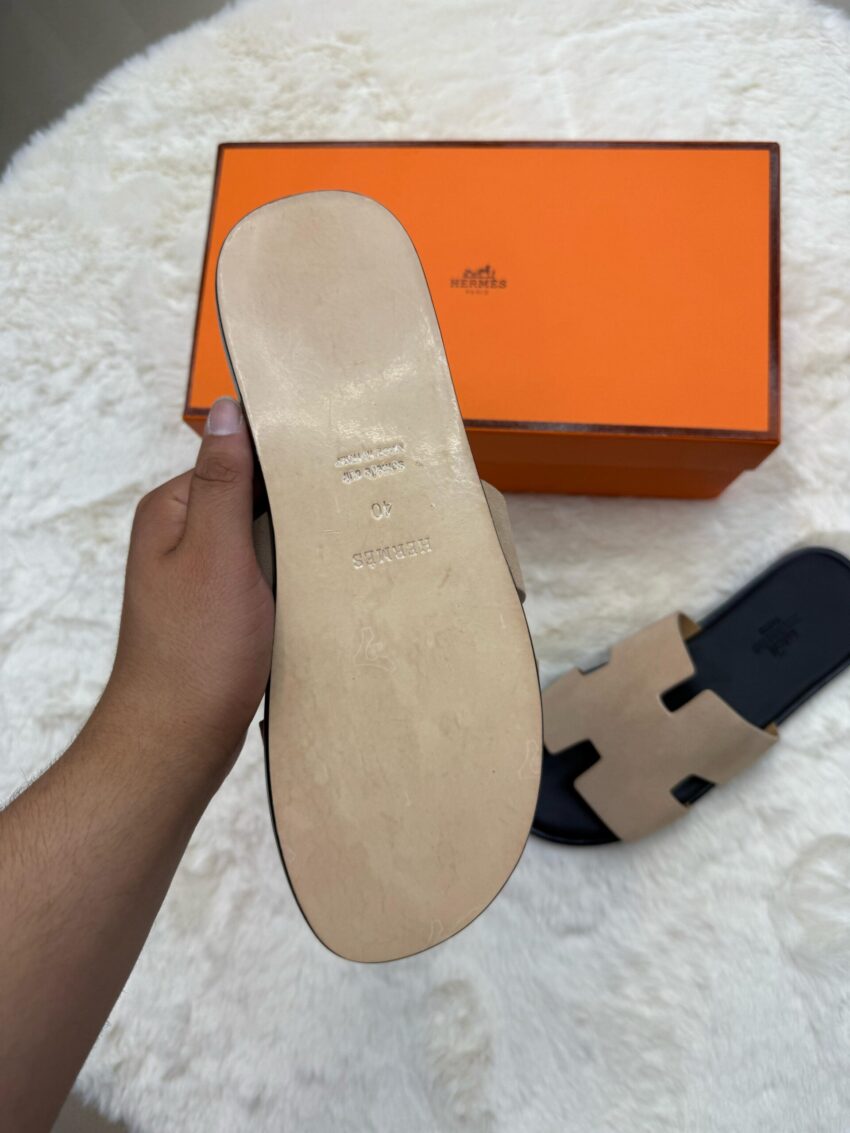 Hermes Izmir Zalm Beige Slippers - Afbeelding 4