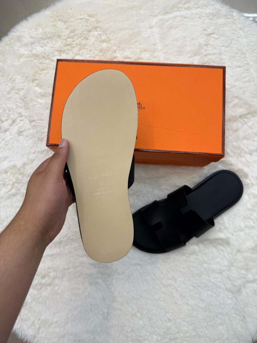 Hermes Izmir Black Slippers - Afbeelding 4